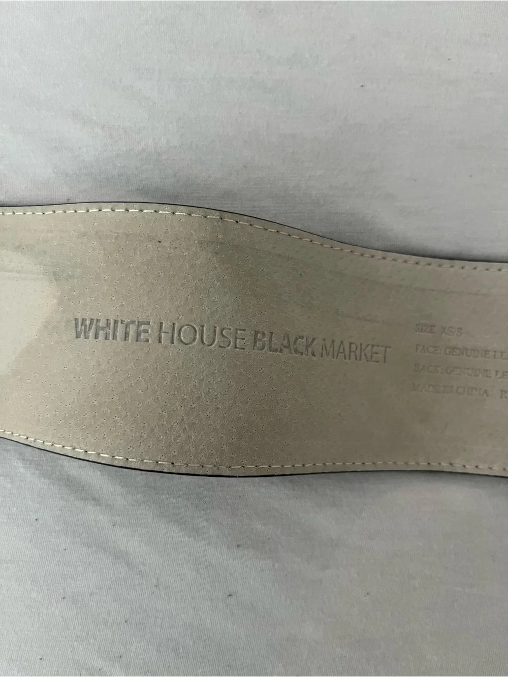 White House Black Market Black Suede Obi Waist Belt with Tie Accent